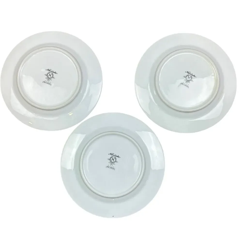 Noritake Japan May Garden 2355 Bread Butter Plate Set of 3 Floral Gold Trim 6